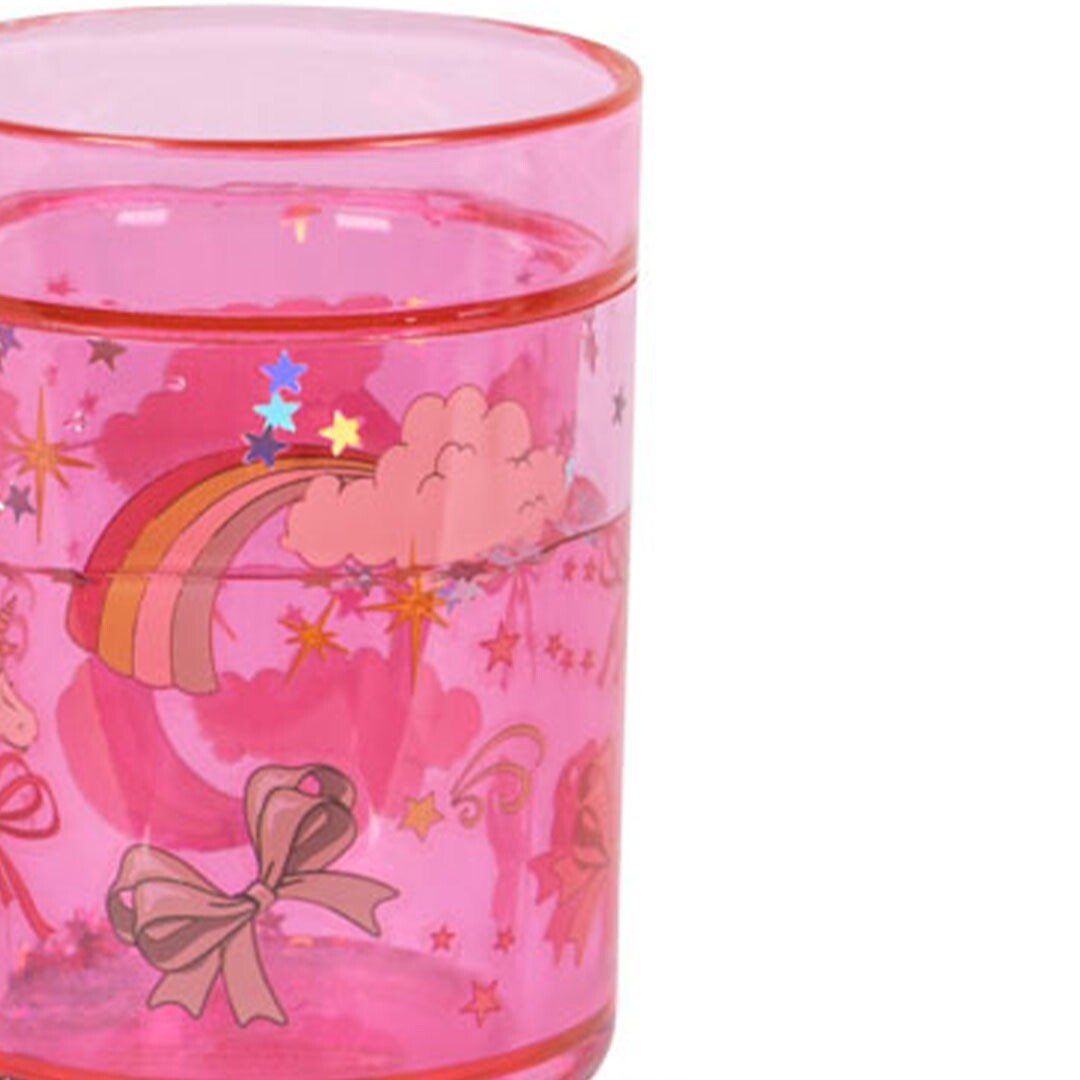 Konges sløjd kinderbekers met glitter rainbow bow - 2st
