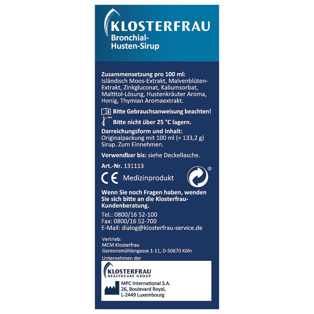 KLOSTERFRAU Bronchial-Husten-Sirup