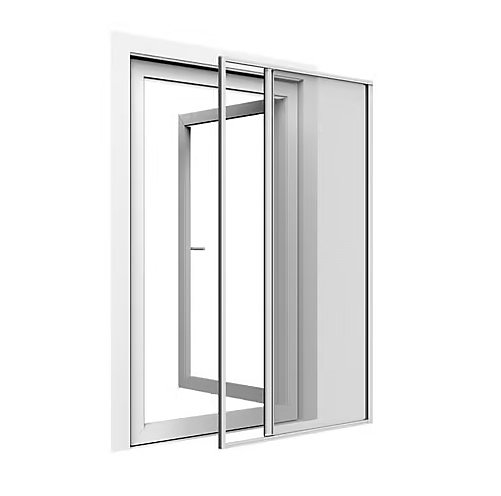 Store moustiquaire enroulable blanc pour fenêtre 150 x 220 cm