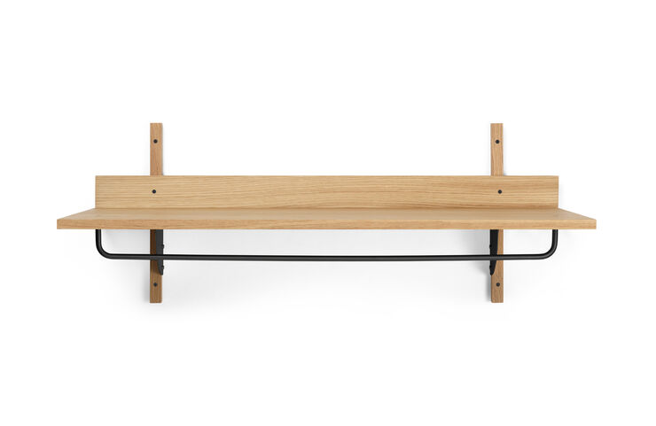 ferm LIVING Sector Rack Shelf Oak/black brass