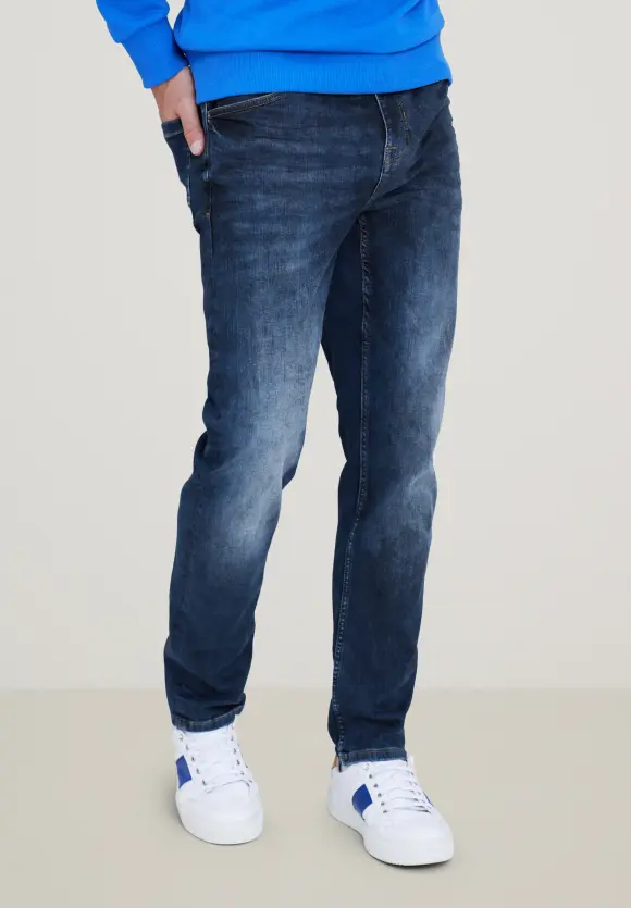 Slim Fit Jeans - dark blue deep random wash