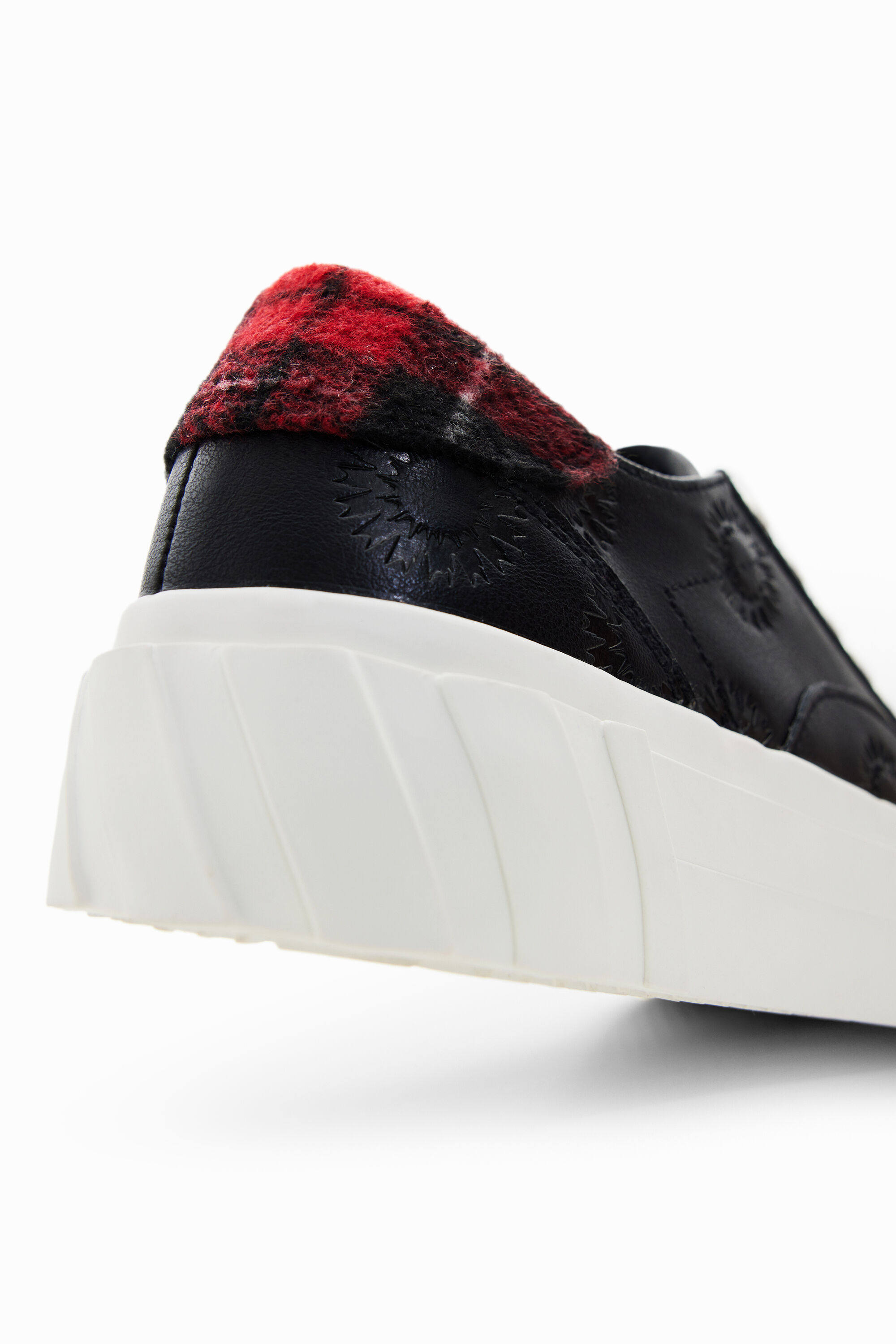 Baskets plateforme tartan