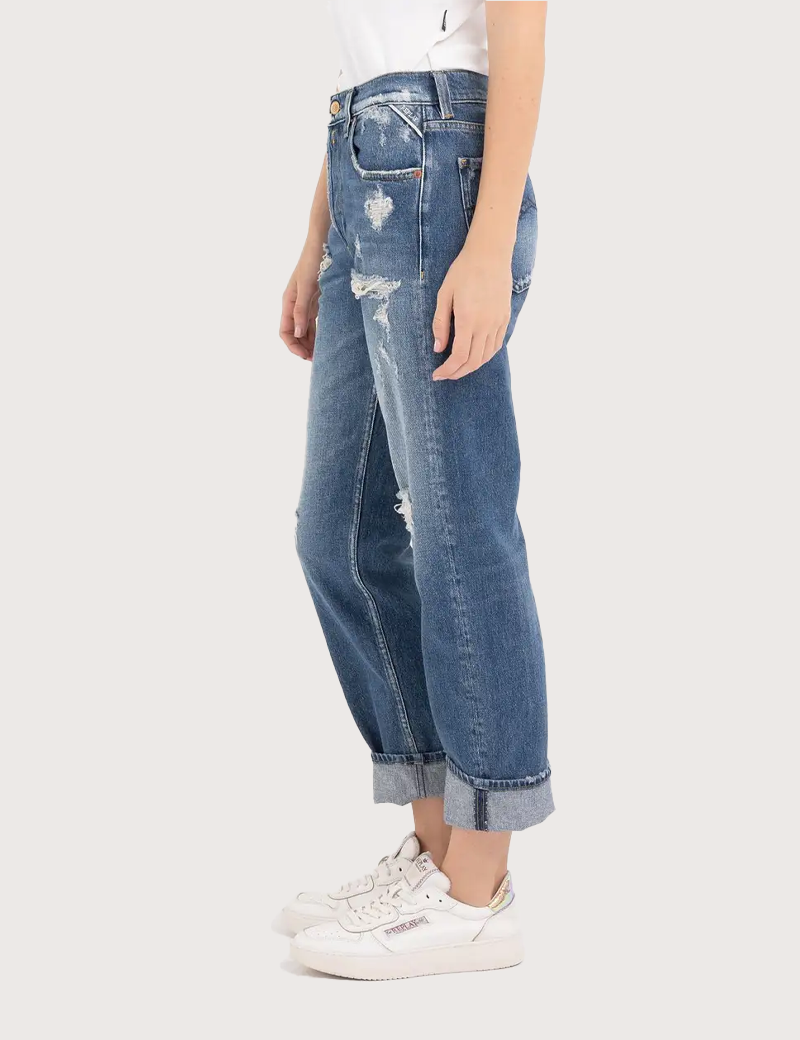 REPLAY JEAN FEMME TAILLE HAUTE BLEU MAIJKE 69R