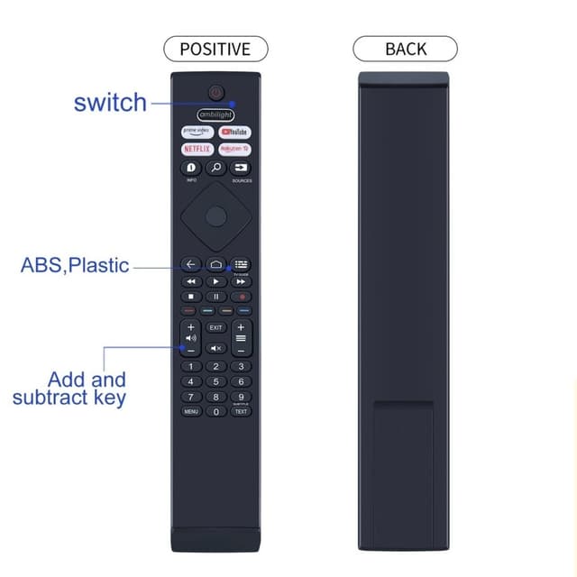 TV fjernbetjening Erstatning for BRC0984501 / 01 Til Philips TV