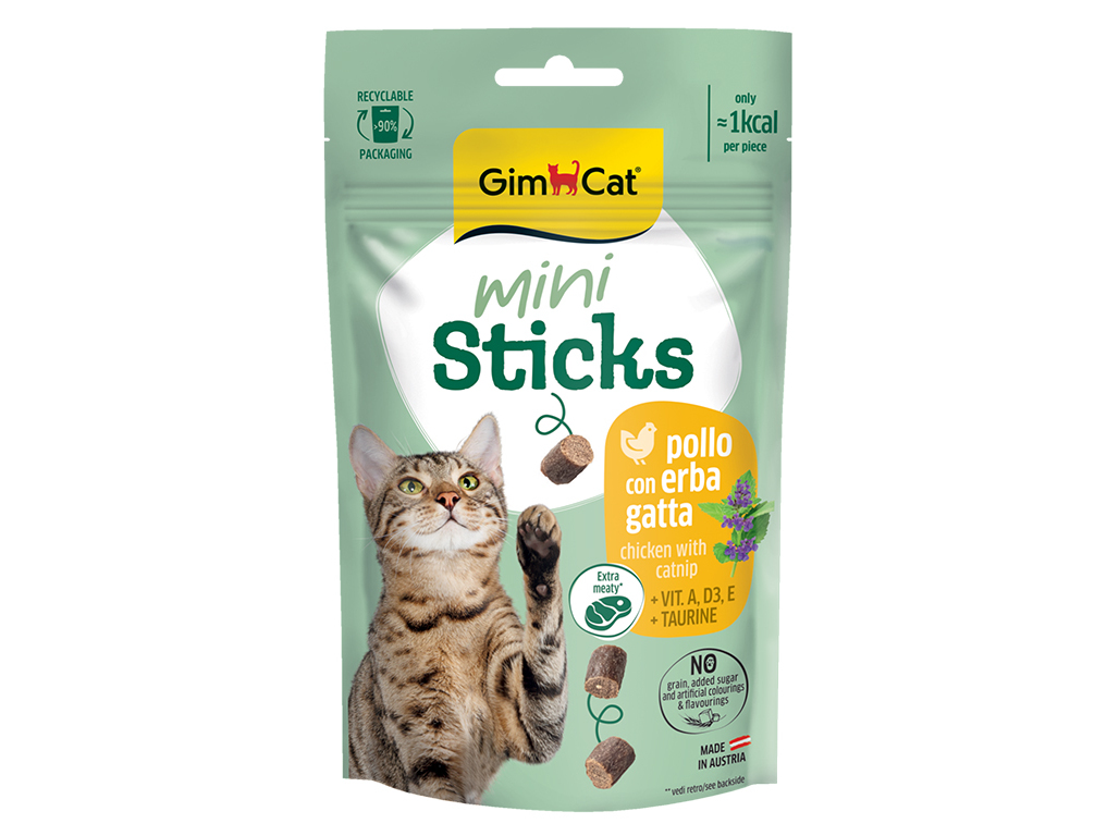 SNACK GATO GIMCAT MINISTICK FR CATNIP