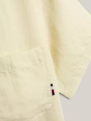 Camisa Tommy Hilfiger x Vacation em linho com gola aberta