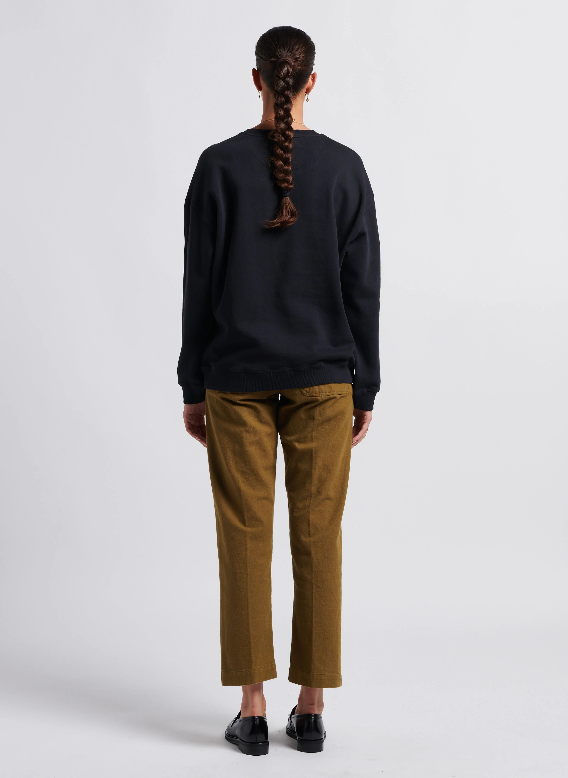 ERNEST - Pantalon droit en coton| Kaki