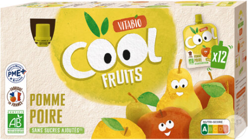 Vitabio Cool Fruit Pomme Poire 12x90g