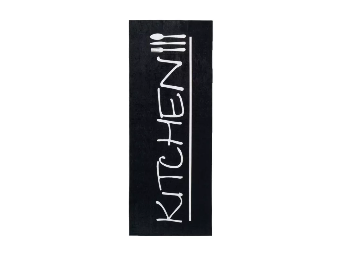 Tapis entrée Lavable 30° 50x80 noir et blanc , facile d'entretien IMPNUM 10