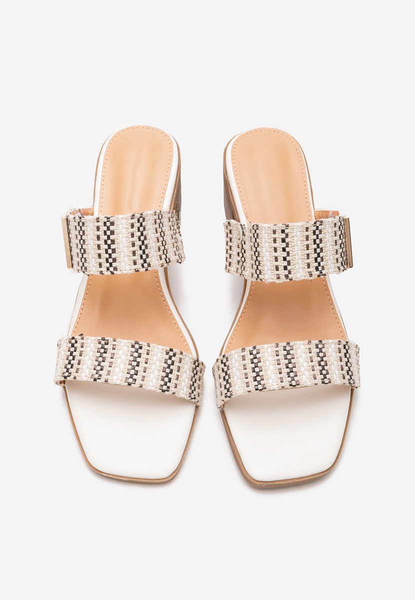 Mules à talon épais beige Hershel