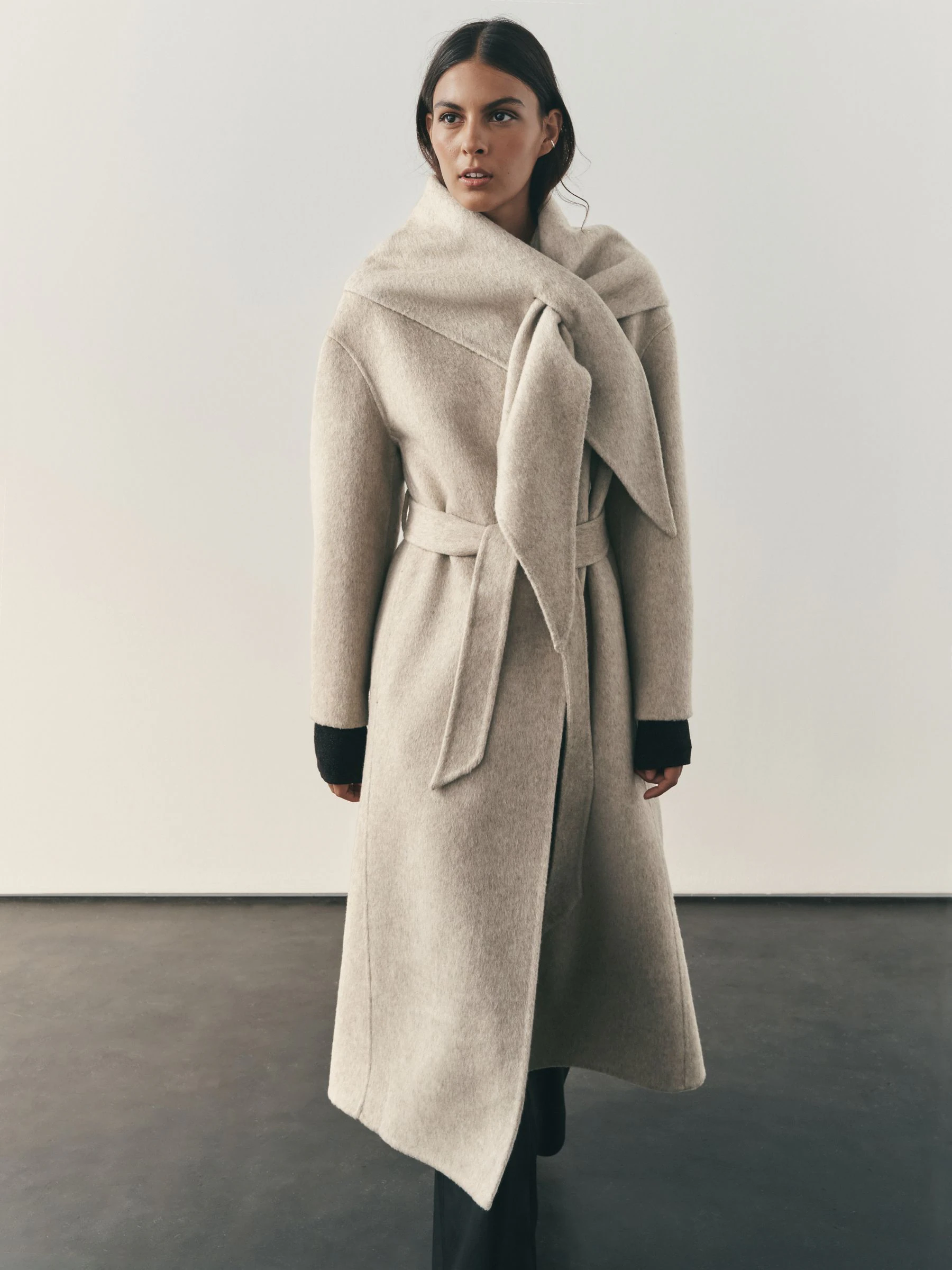 Nothing Ordinary Wool Rich Scarf Maxi Coat