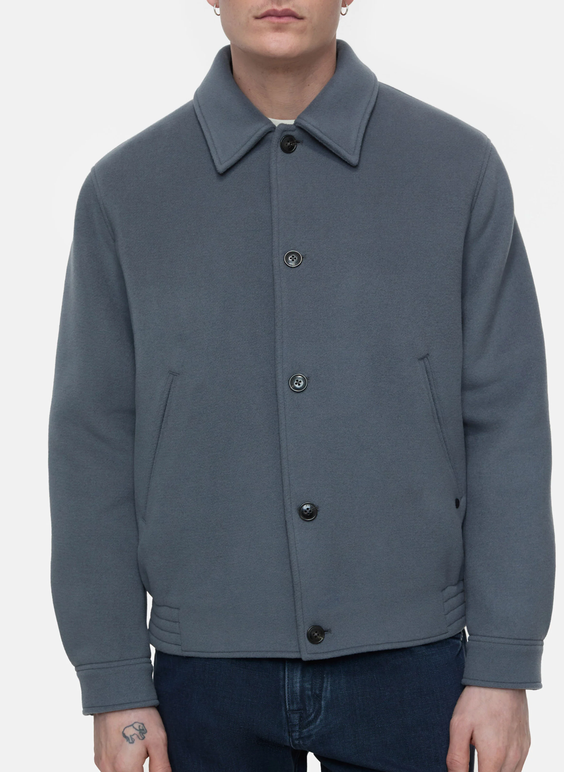 VARSITY - Blouson en laine mélangée | Gris