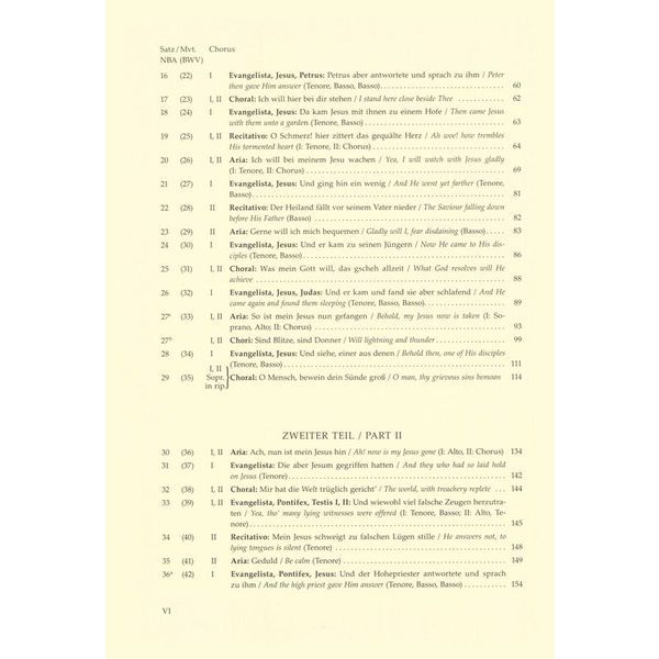 Bärenreiter Bach Matthäus-Passion