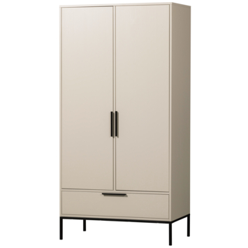 WOOOD kledingkast Adam 2-deurs dust grenenhout 200 x 100 x 53 cm