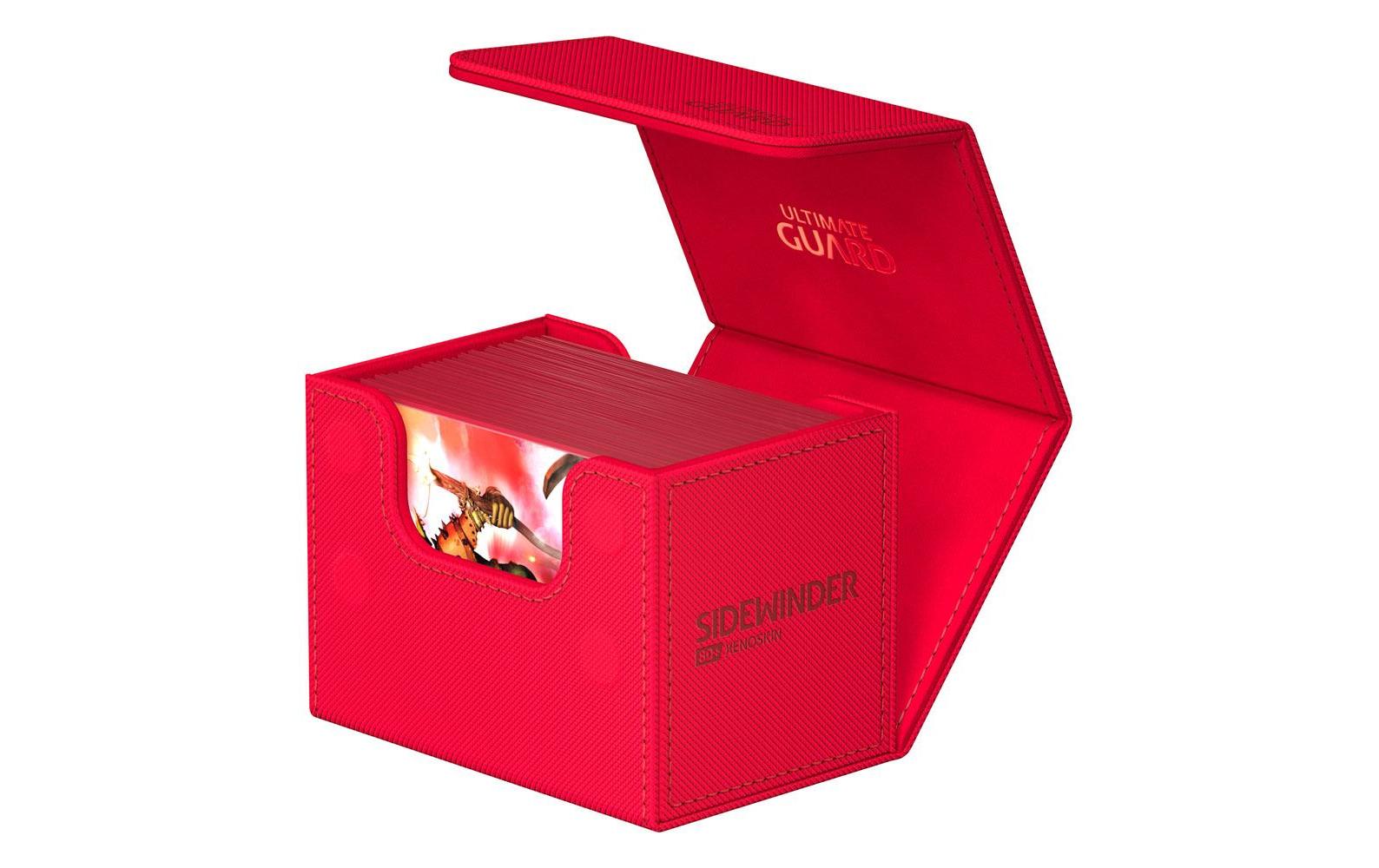 Kartenbox XenoSkin Sidewinder Monocolor 80+ RotHochwertige Box für Sammelkarten in Standardgrösse
