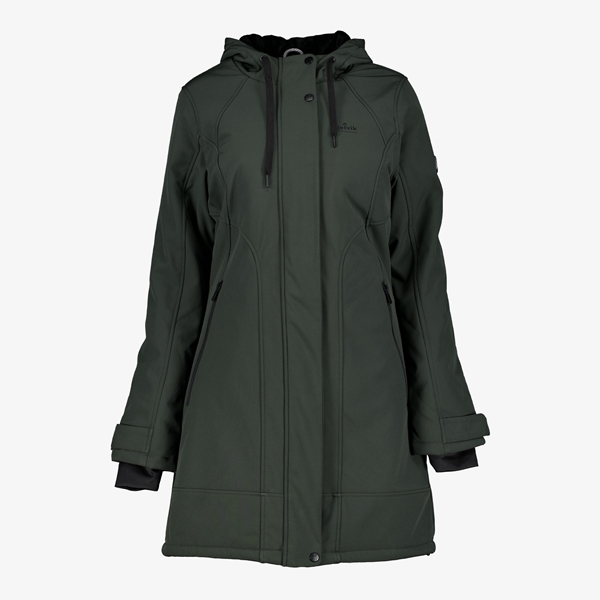 Kjelvik dames softshell parka jas groen