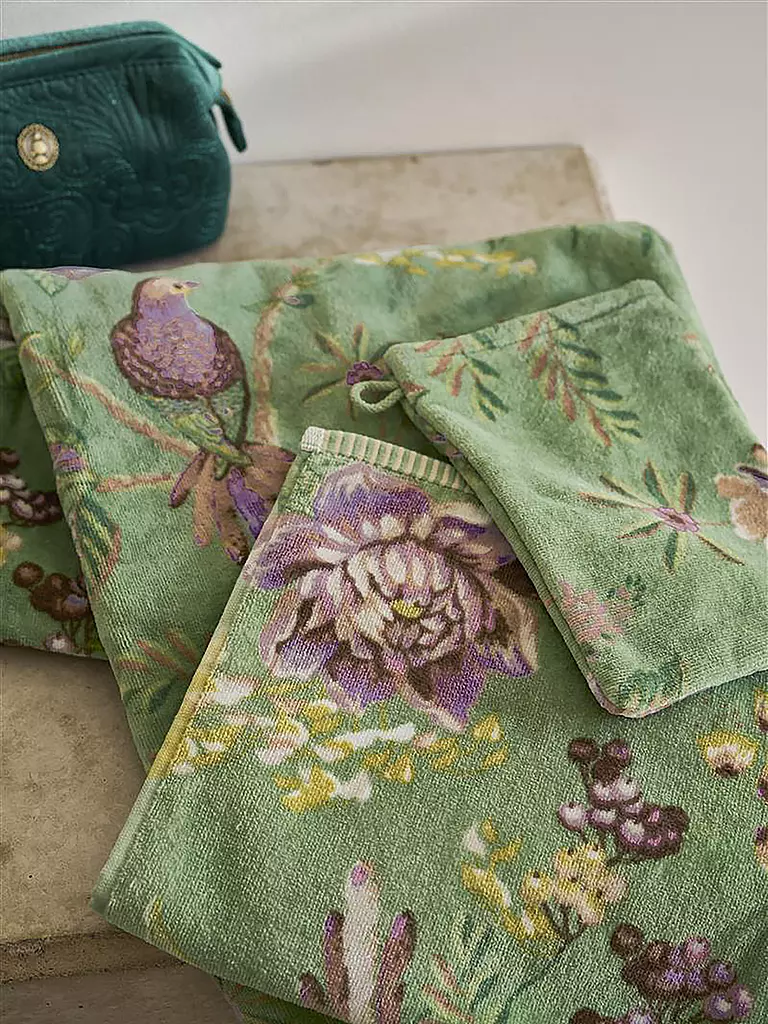 PIP STUDIO Waschhandschuh 16x22cm SECRET GARDEN Green grün