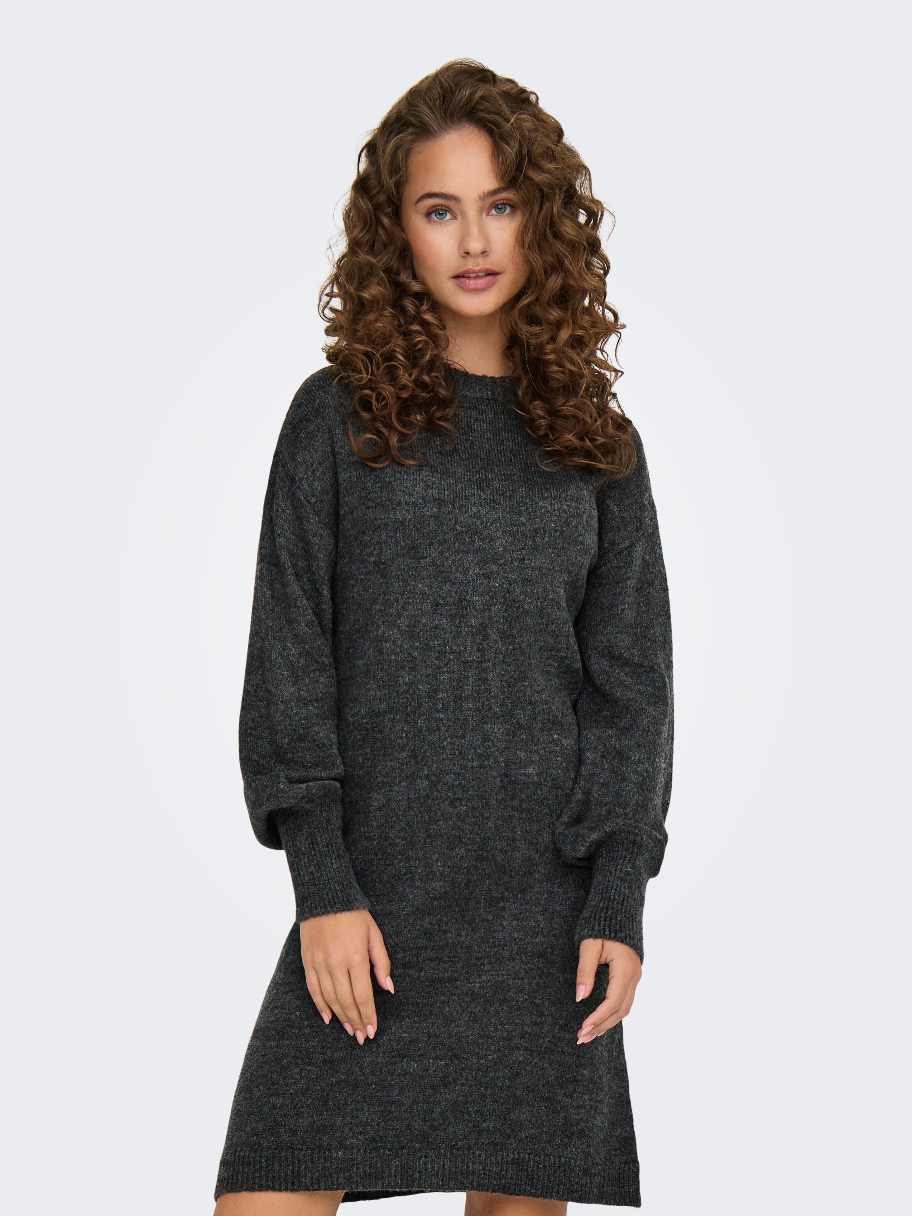 ONLJADA Kurzes Kleid Dark Grey Melange