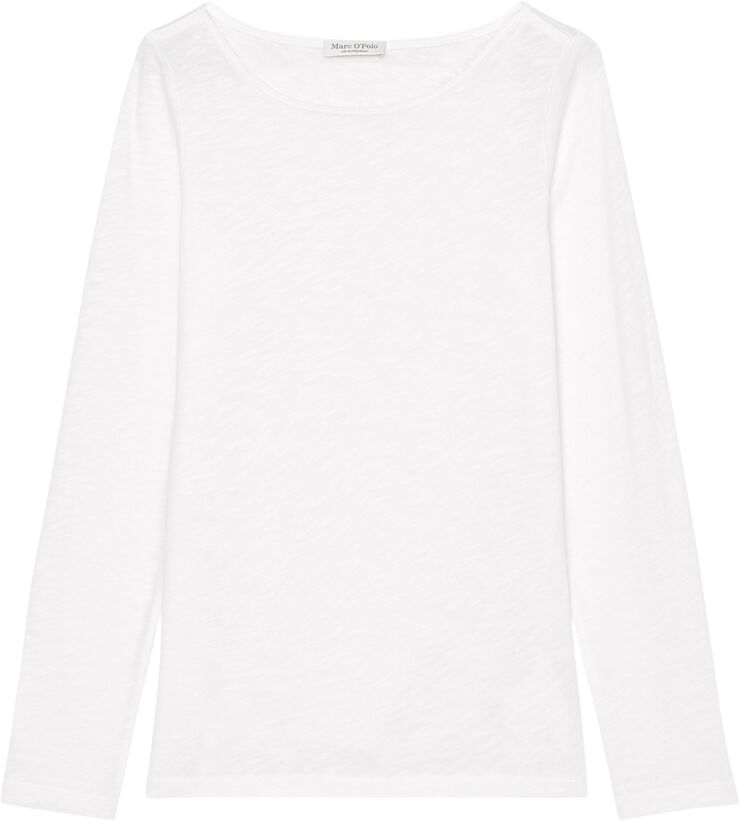 Marc O’Polo T-shirt, long sleeve, boat neck White