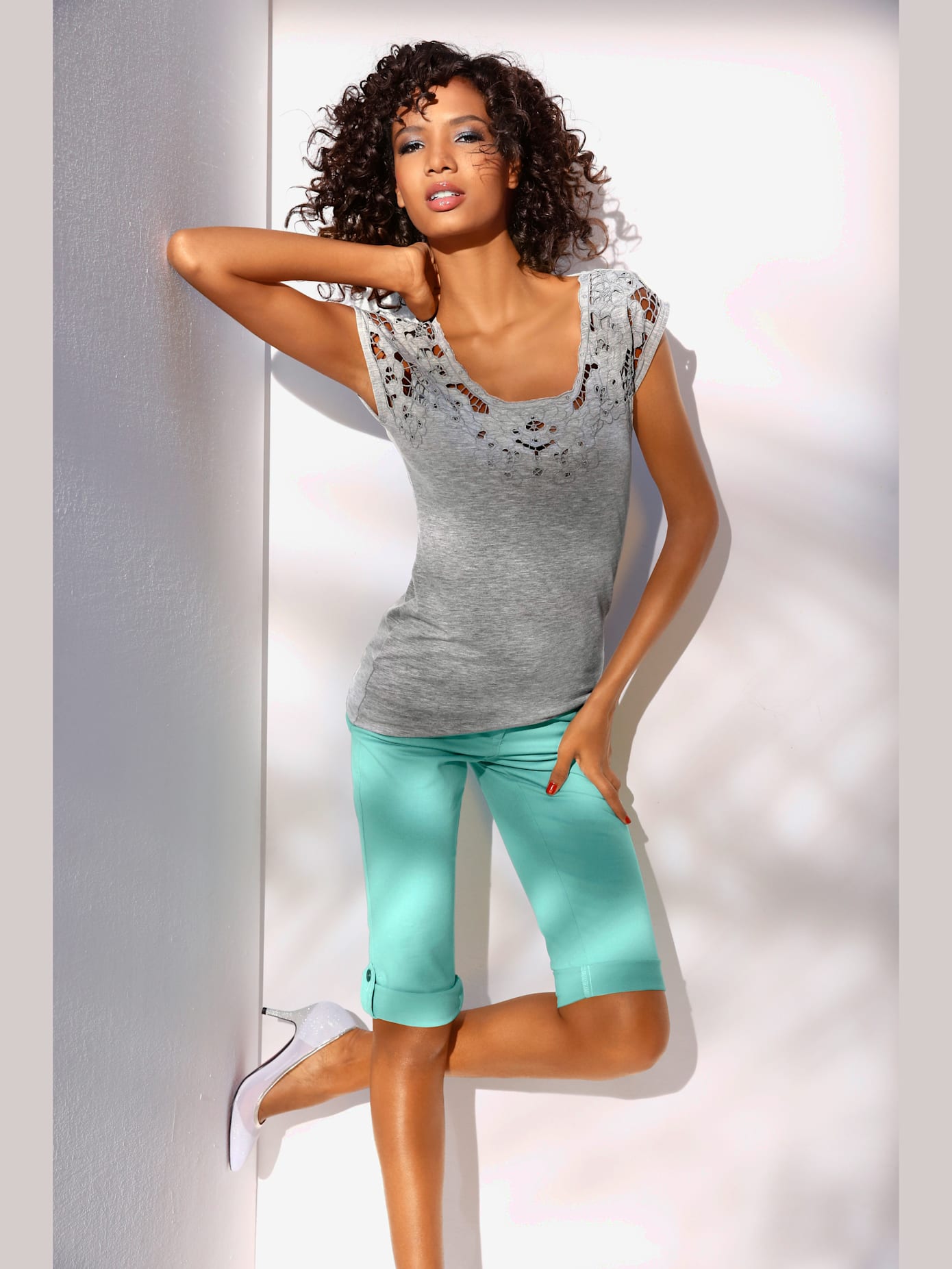 Corsaire en jean coupe skinny