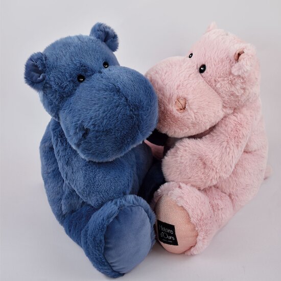 Les Hippos Peluche   Hip'Blue        85 cm   de               Histoire d'ours