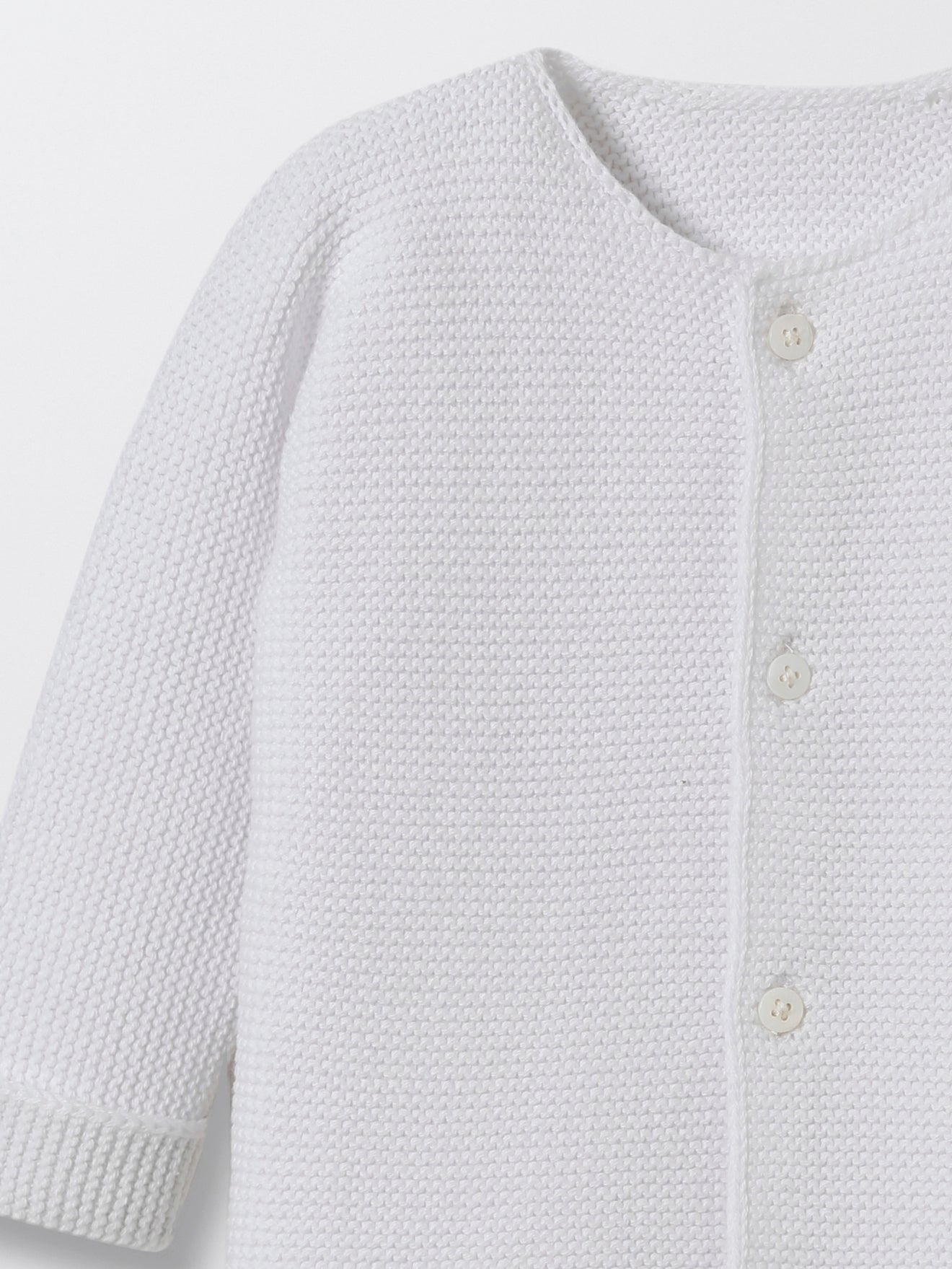 Cardigan Bébé point mousse - Coton bio