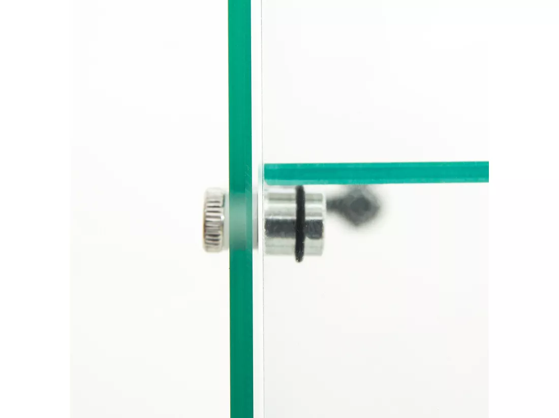 Vitrine en verre double paroi 40*86*36,5 cm, avec serrure antivol et éclairage LED, blanc