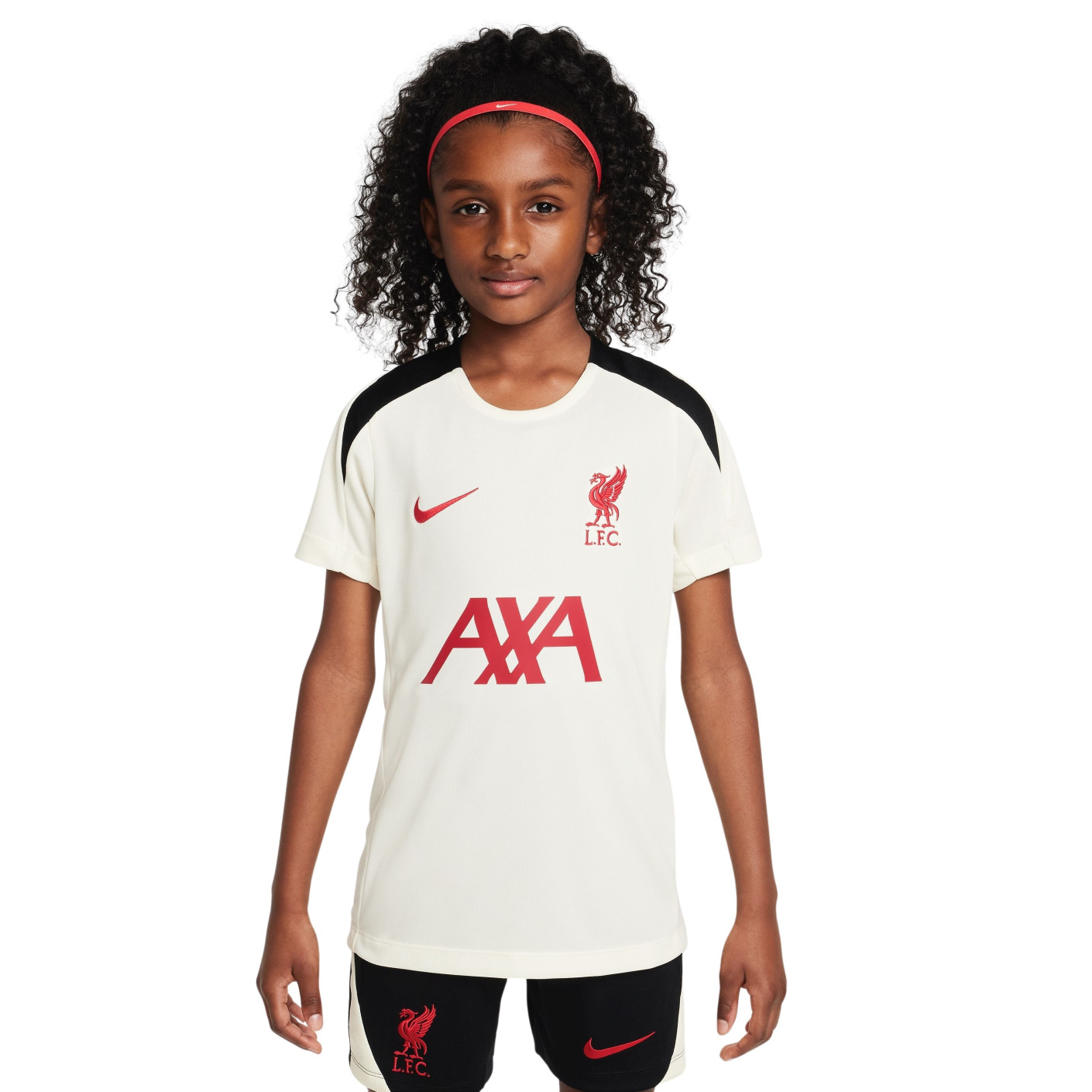 Nike Liverpool Strike Trainingsset 2024-2025 Kids Gebroken Wit Zwart Rood