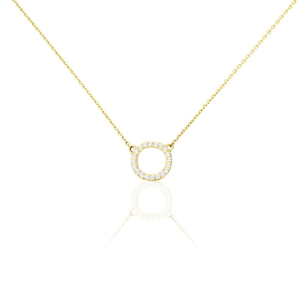 Collier Lim Or Jaune Oxyde De Zirconium