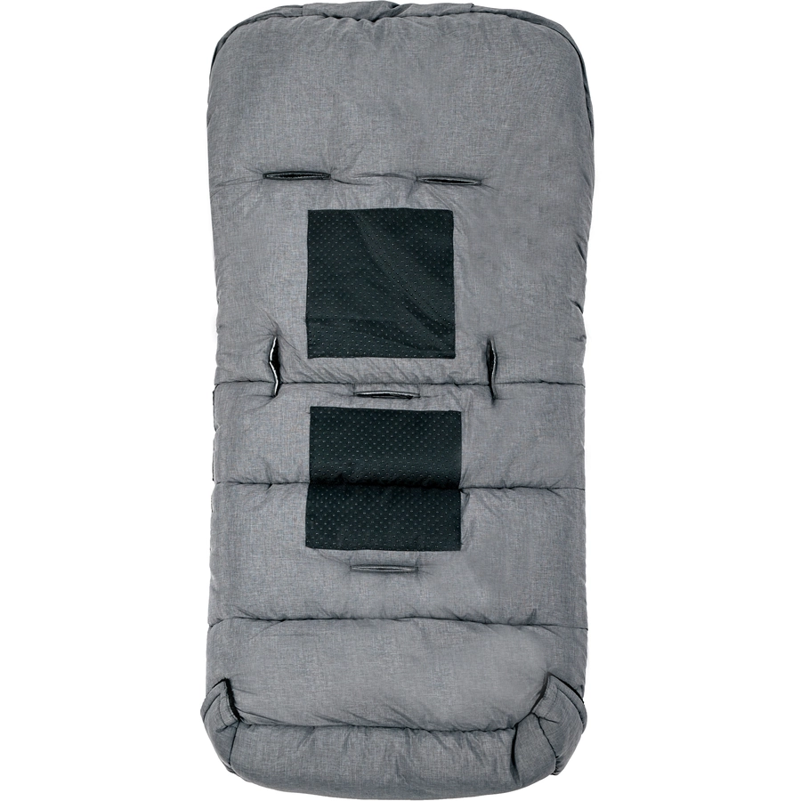 Altabebe Winterfußsack mit 3M Füllung dunkelgrau rosa