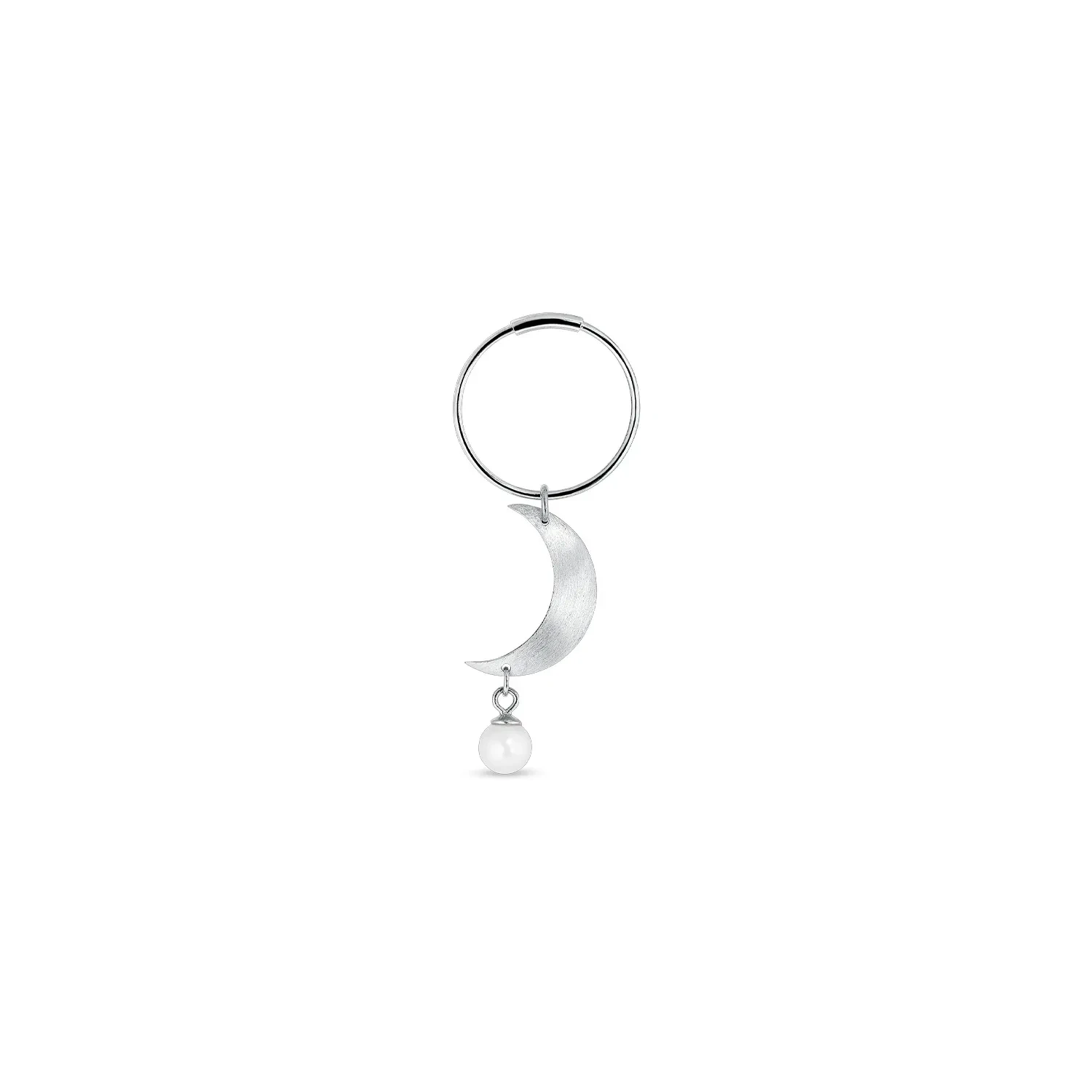 Jane Kønig Half Moon Ørering Single Sølv HMCP-XJK24-1-S