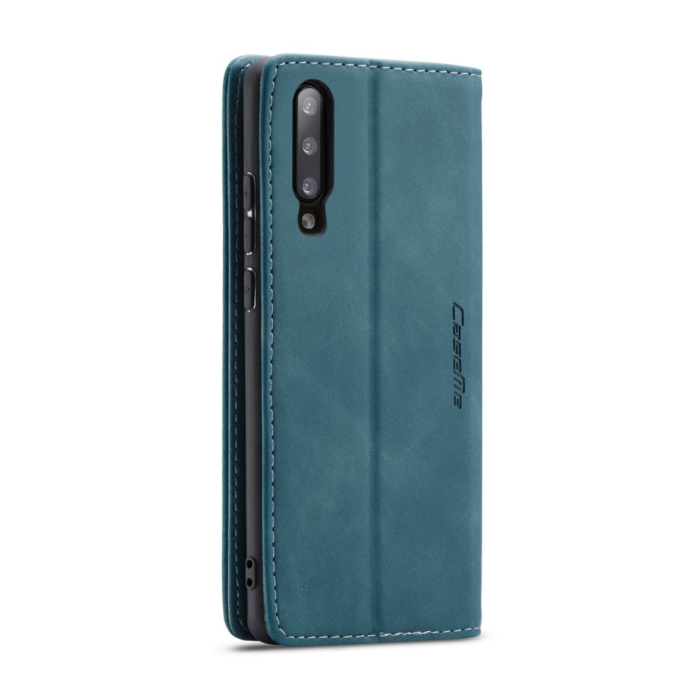 Samsung Galaxy A50 / A30s Leder Tasche Flip Wallet Etui mit Kartenfächern - Grün
