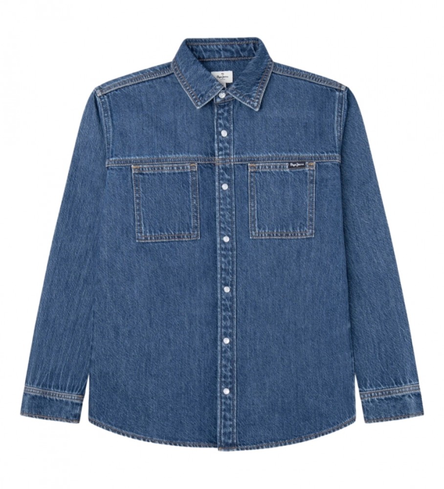 Camisa jeans Pepe Jeans Navy cor cedro