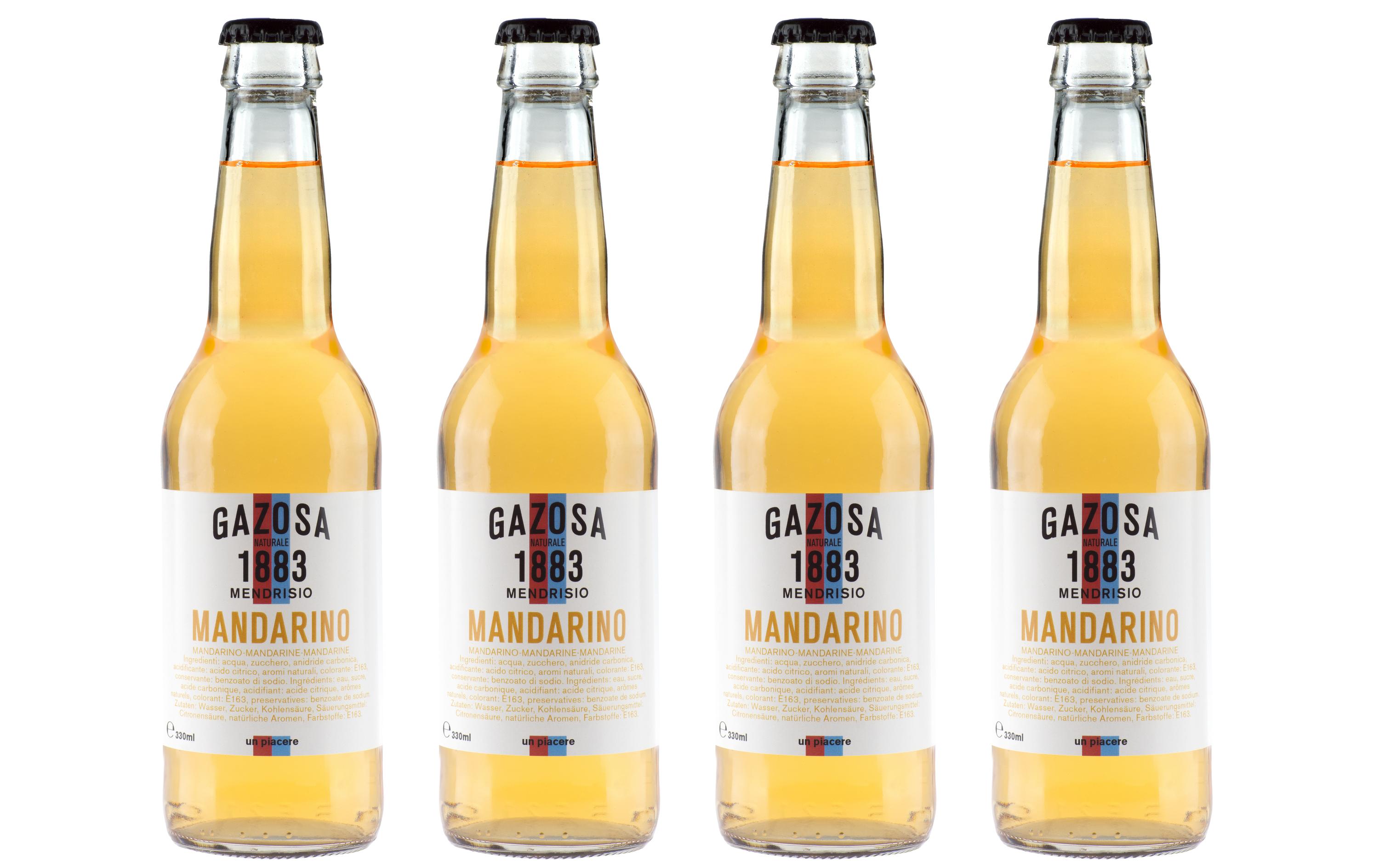 Soft-Drinks Limonade Mandarino 4 x 330 mlPrickelndes Erfrischungsgetränk mit Mandarinenaroma