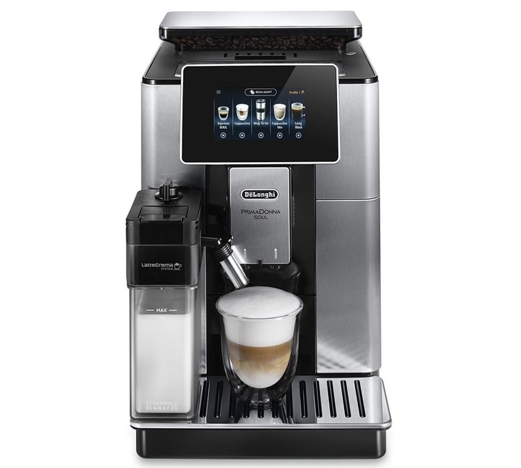 DELONGHI Primadonna Soul ECAM 610.75.MB Carafe à café + Mug Contigo OFFERT Garantie 5 ans Coloris:Argent