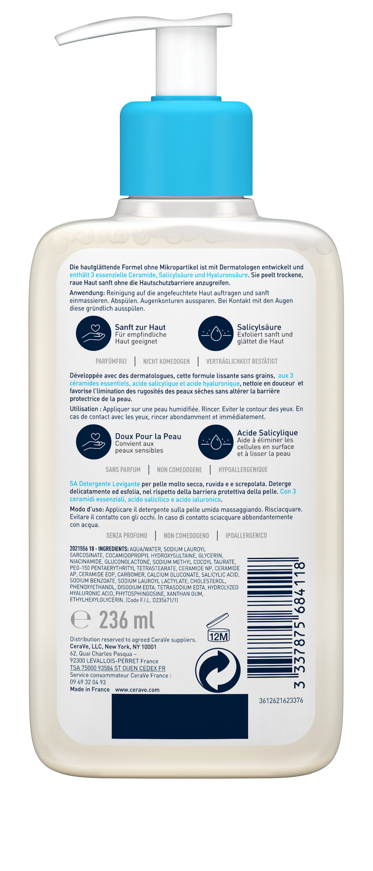 CERAVE SA Glättende Reinigung<br>236 ml, Dispenser