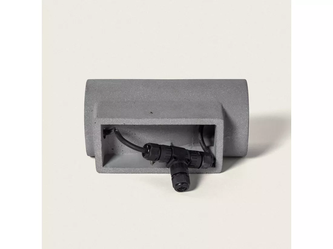 Applique Murale Extérieure LED Dimmable 12W Ciment Brinvo Gris Pierre