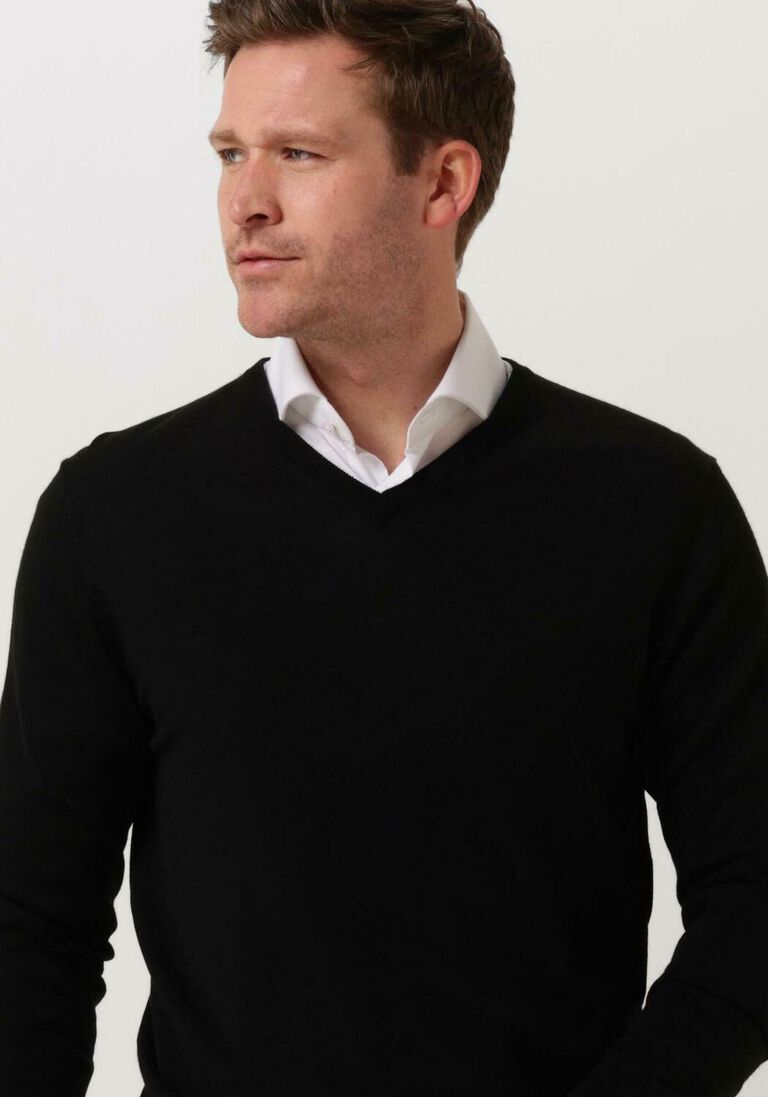 PROFUOMO zwarte profuomo trui pullover v-neck