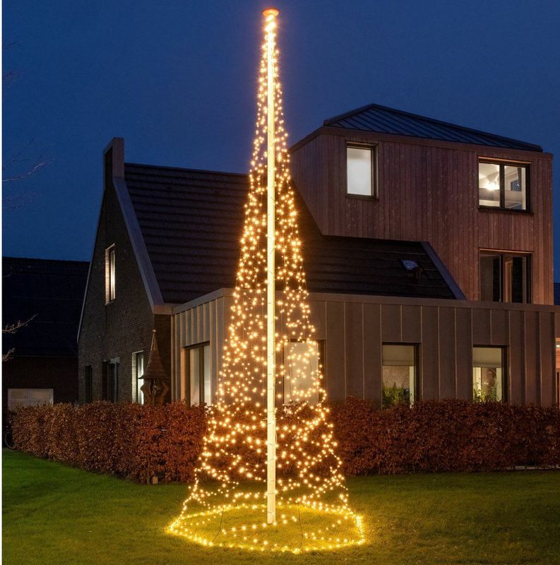 Vlaggenmastverlichting - Extra Warm Wit - 6 Meter - 1240 Lampjes