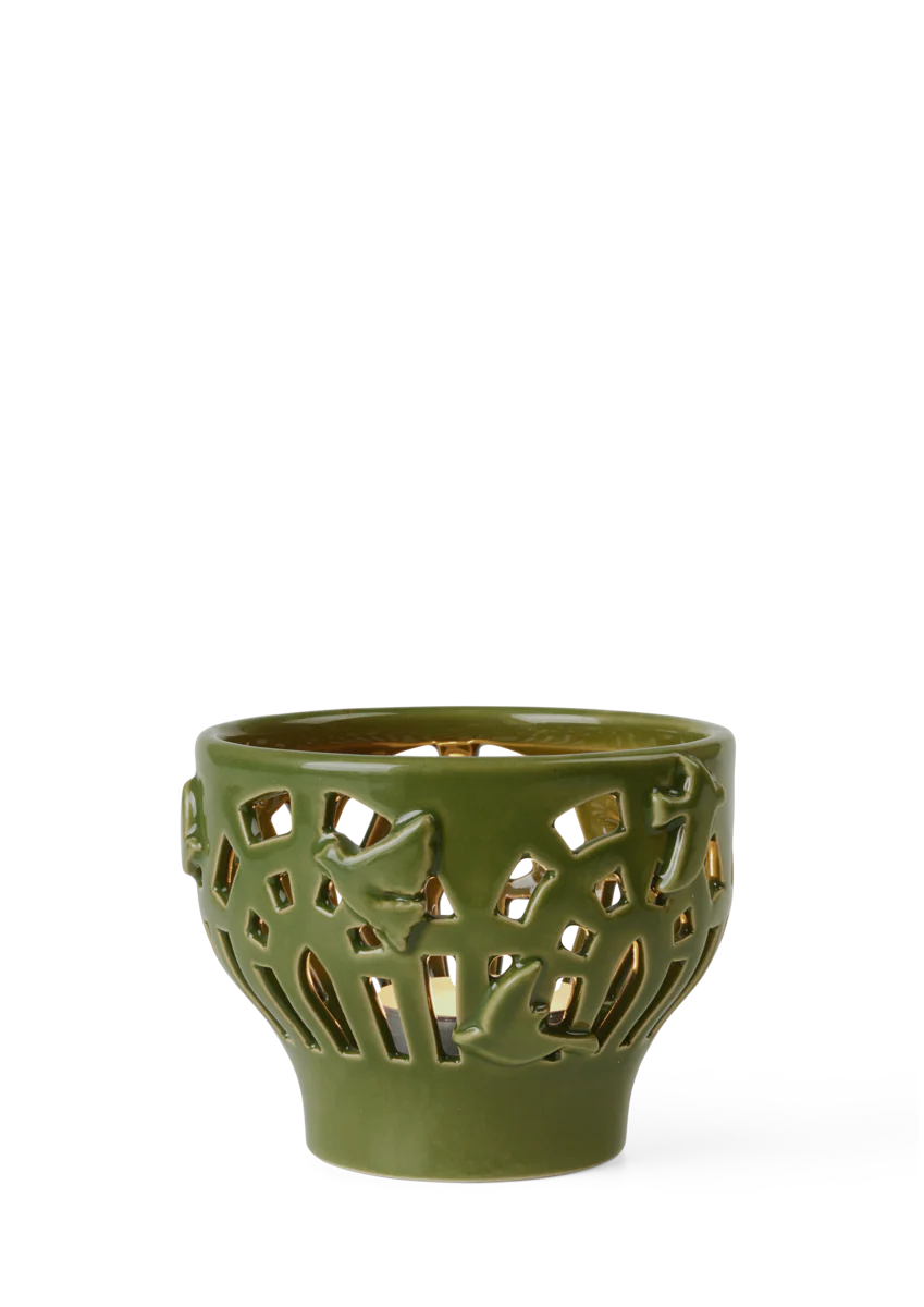 Kähler  Orangery fyrfadsstage, Green Garden - Ø9,5 cm.