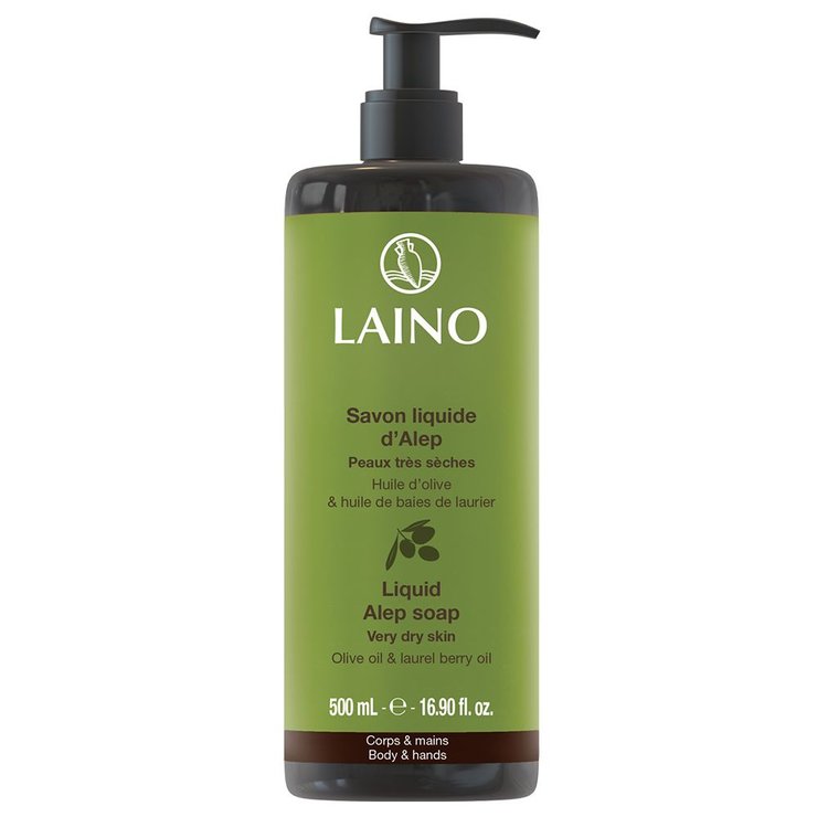 Savon D'alep Liquide A L'huile D'olive Peaux Extra Seches A Tendance Atopique 500 ml Laino