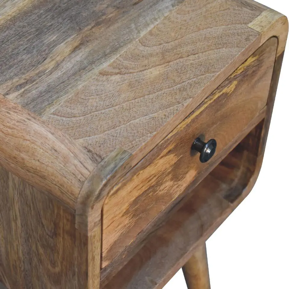 Artisan Furniture Massief Houten Eiken Curve Nachtkastje