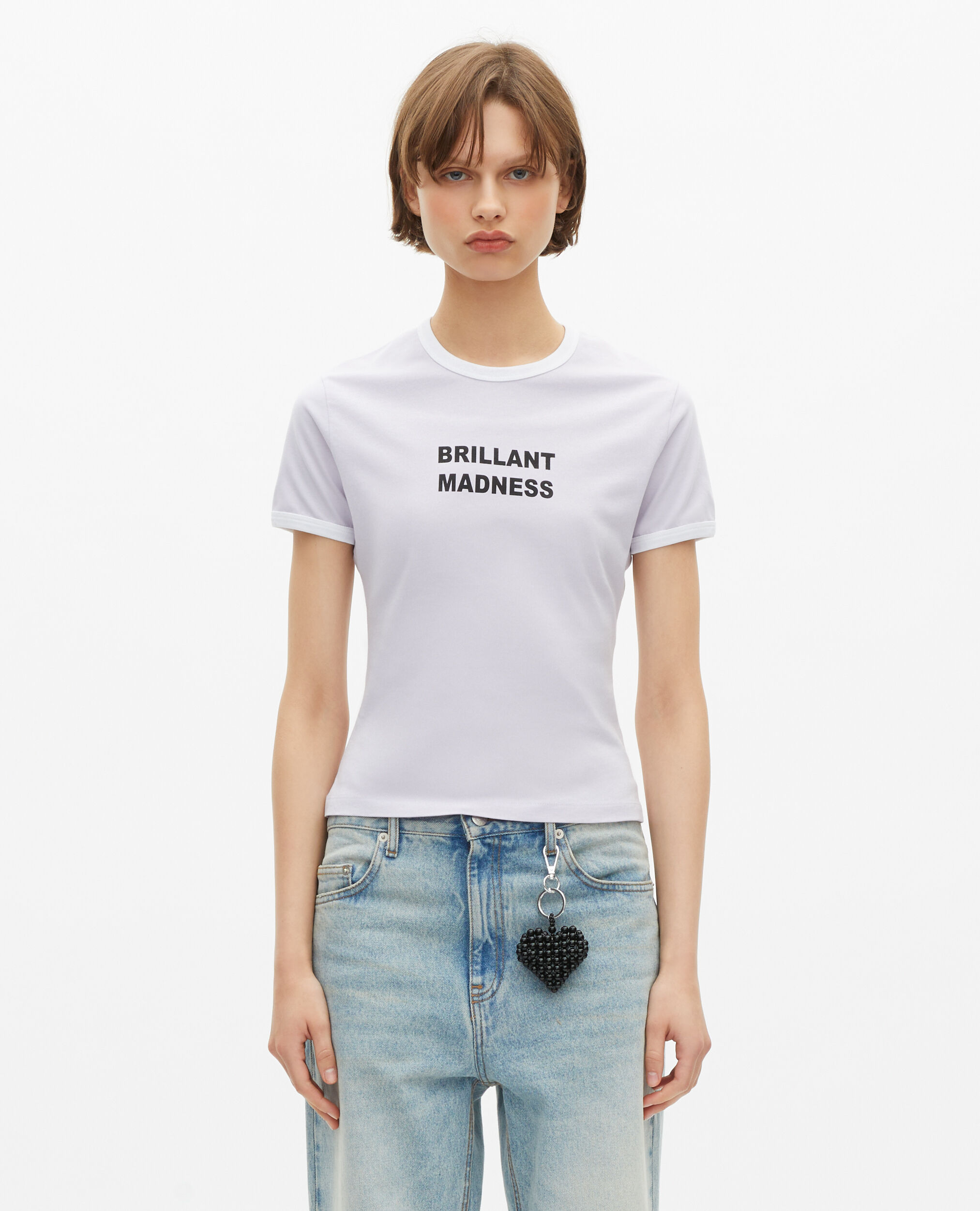 T-shirt avec sérigraphie lilas