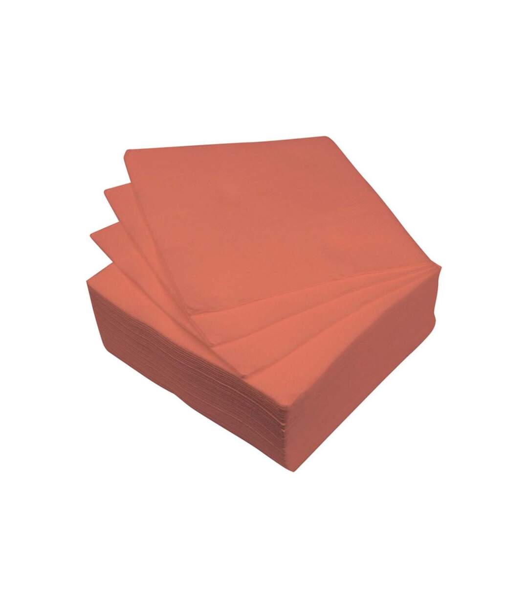 Paris Prix - Lot De 40 Serviettes En Papier cocktail 25x25cm Terracotta