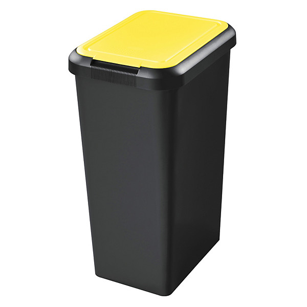 Poubelle de tri sélectif Touch & Lift 45L Jaune