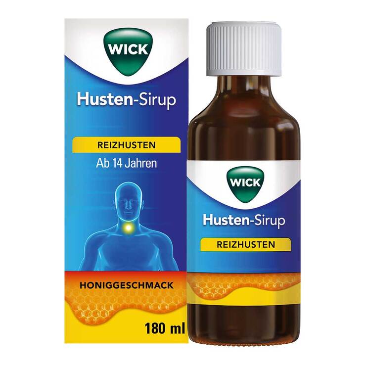 WICK Husten-Sirup gegen Reizhusten mit Honig, 180 ml