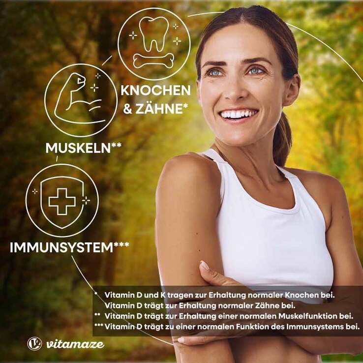 Vitamin D3 K2 2000 I.E. / 100 µg hochdosiert Tabletten , 240 St