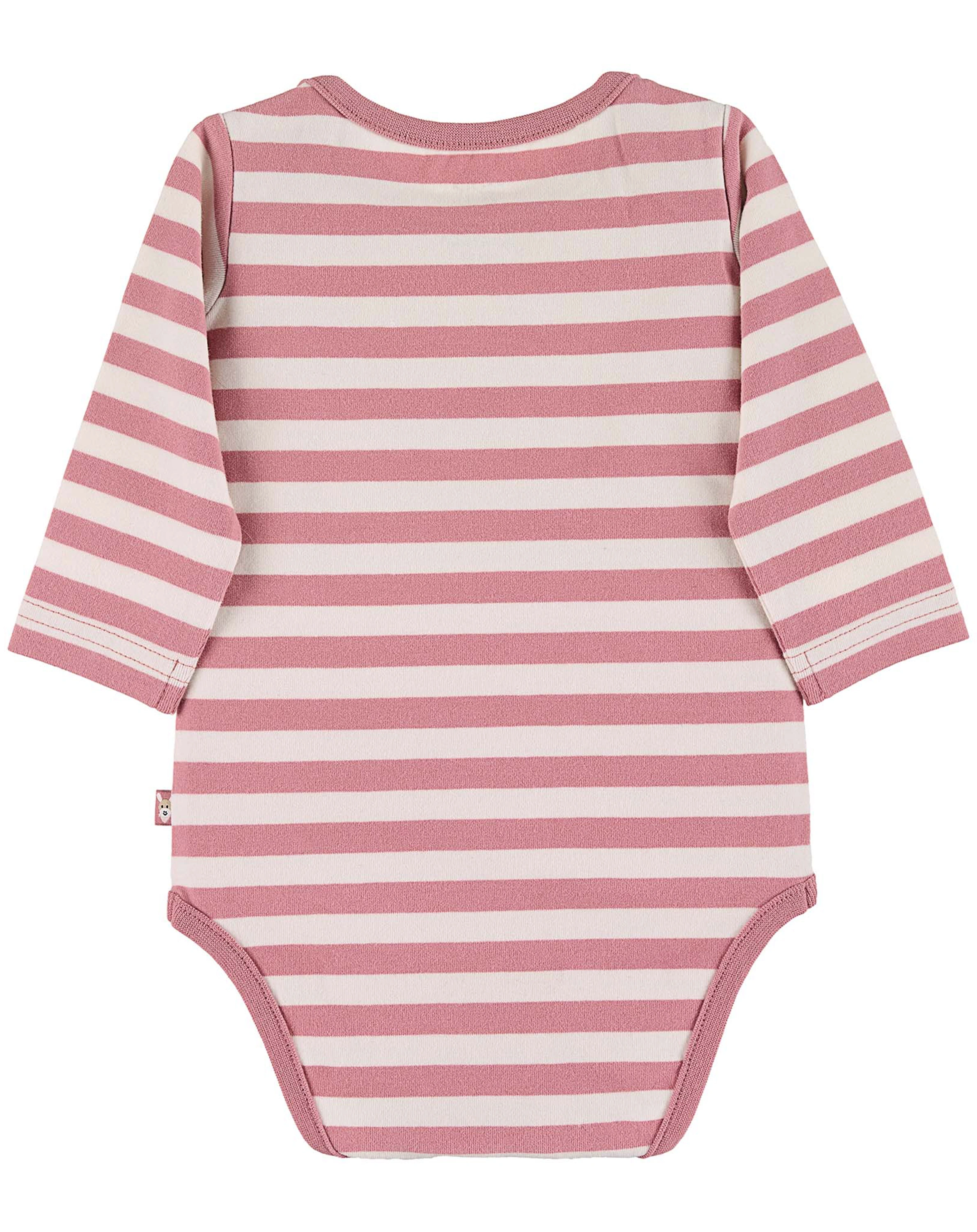 Langarmbody EMMI gestreift in rosa