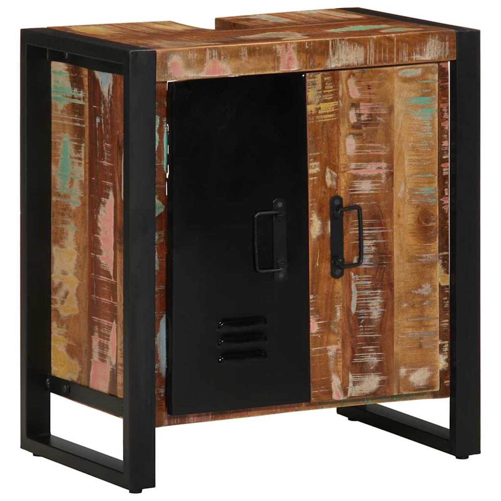 vidaXL Badkamerkast Bruin 55 x 35 x 60 cm Massief gerecycled hout