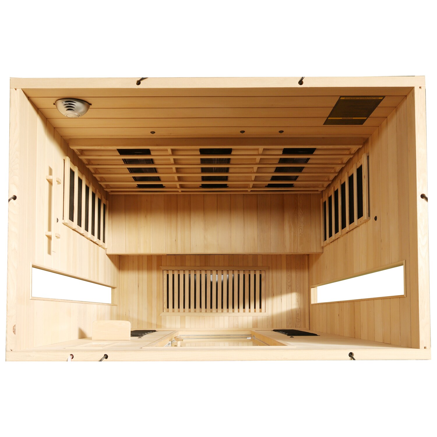 Dewello® Infrarotkabine Infrarotsauna PIERSON 160cm x 105cm inkl. 6 Vollspektrumstrahler, 3 Karbonstrahler, 3 Personen